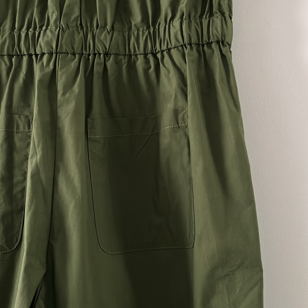 🆕Free Assembly Olive Green Women's Short Sleeve Cotton Jumpsuit M Medium NWT New - Picture 9 of 12